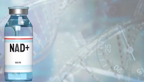 NAD injection dosage chart showing vial and syringe for physician-guided NAD+ therapy